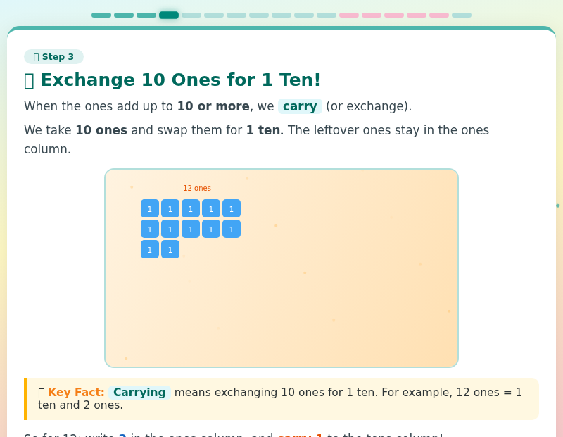 Carry the Ten! Column Addition Adventure
