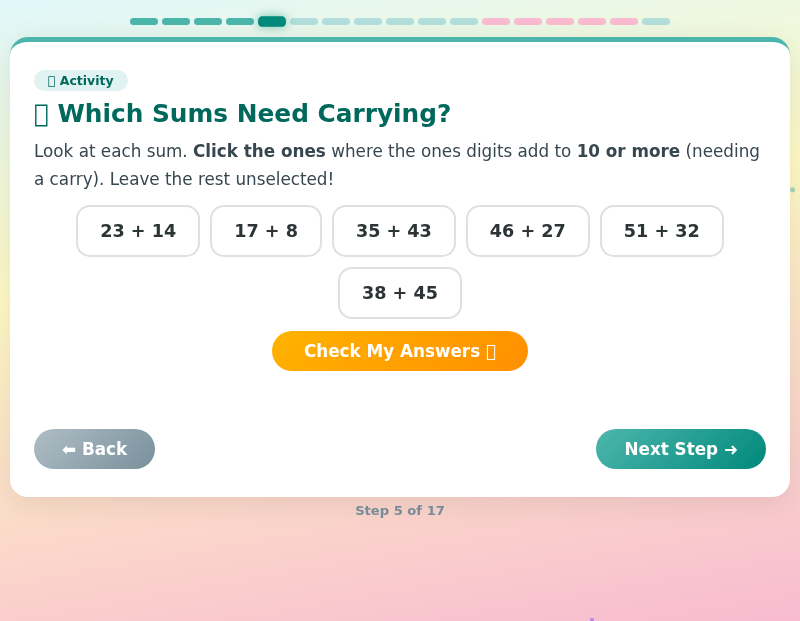 Carry the Ten! Column Addition Adventure