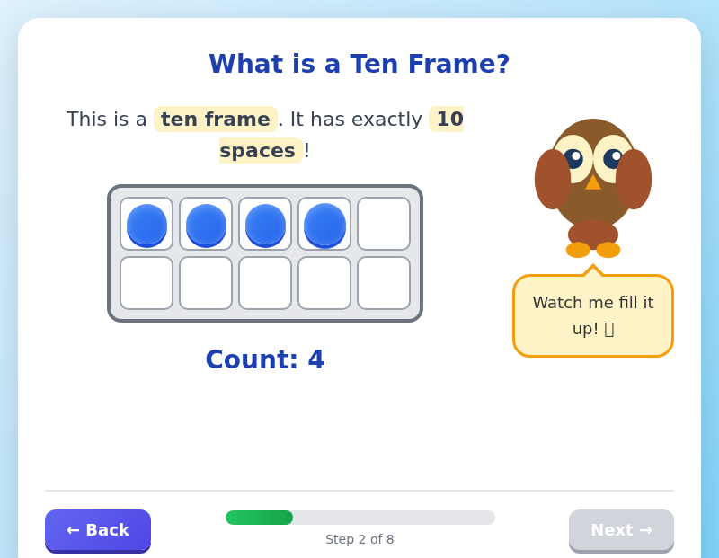 Making 10 with Ten Frames