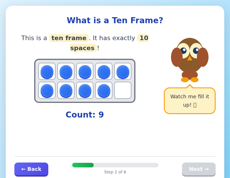 Making 10 with Ten Frames