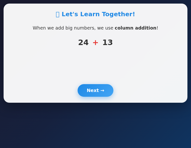 Rocket Column Addition