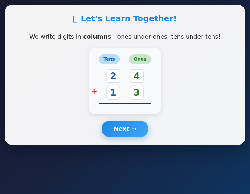 Rocket Column Addition