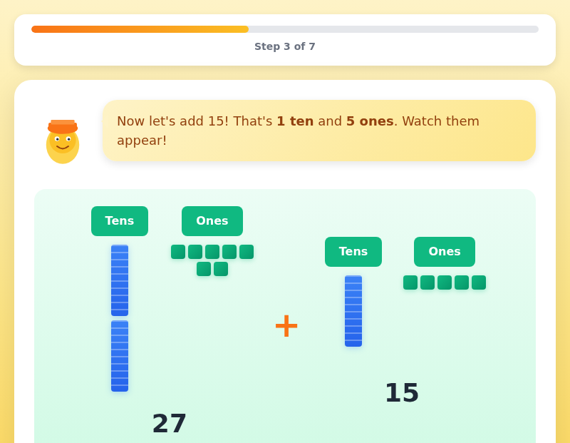 Column Addition with Carrying: Building with Blocks