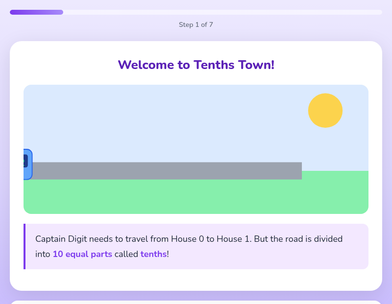 Tenths on the Number Line