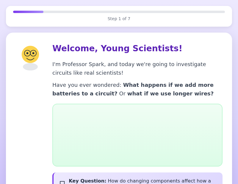 Circuit Investigators: Changing Components