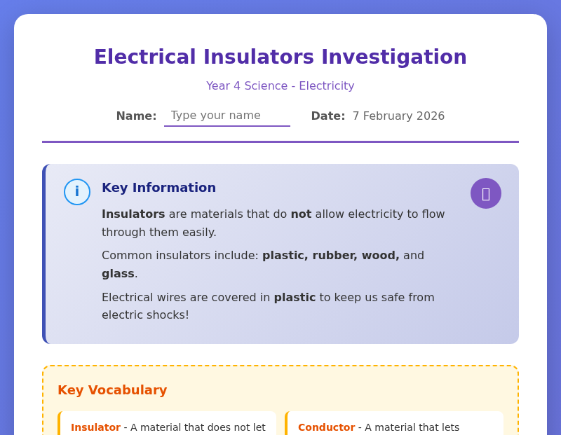 Electrical Insulators Investigation