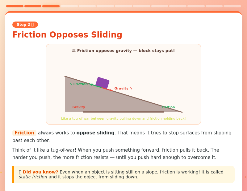 The Force of Friction – Sliding, Gripping & Heating Up!
